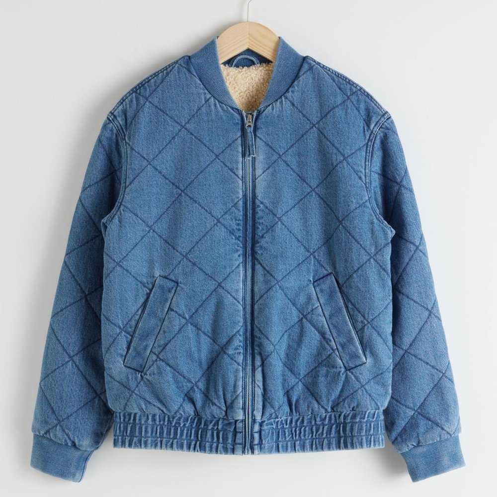 Padded Organic Cotton Denim Jacket